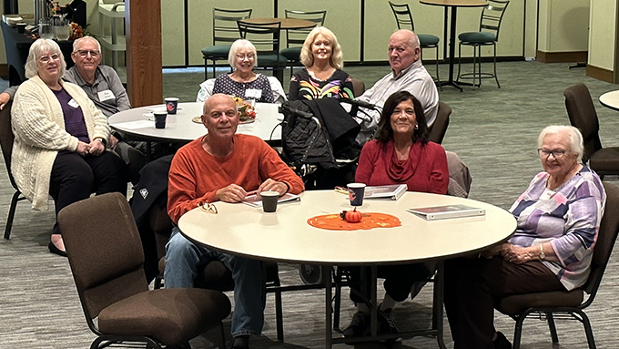 Senior Adults 

BE PART OF A VIBRANT, LIFE-GIVING COMMUNITY.

This group meets weekly (Thursday mornings) for fellowship, Bible study, and the occasional special event. On the first Thursday...
